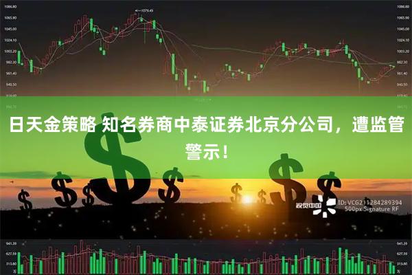 日天金策略 知名券商中泰证券北京分公司，遭监管警示！